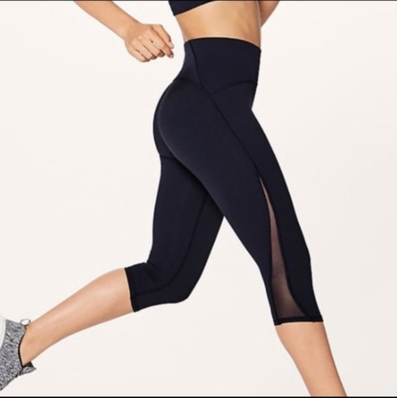 Lululemon Train Times High Rise Crop Full-On Luxtreme Black sz.4 - Picture 14 of 15